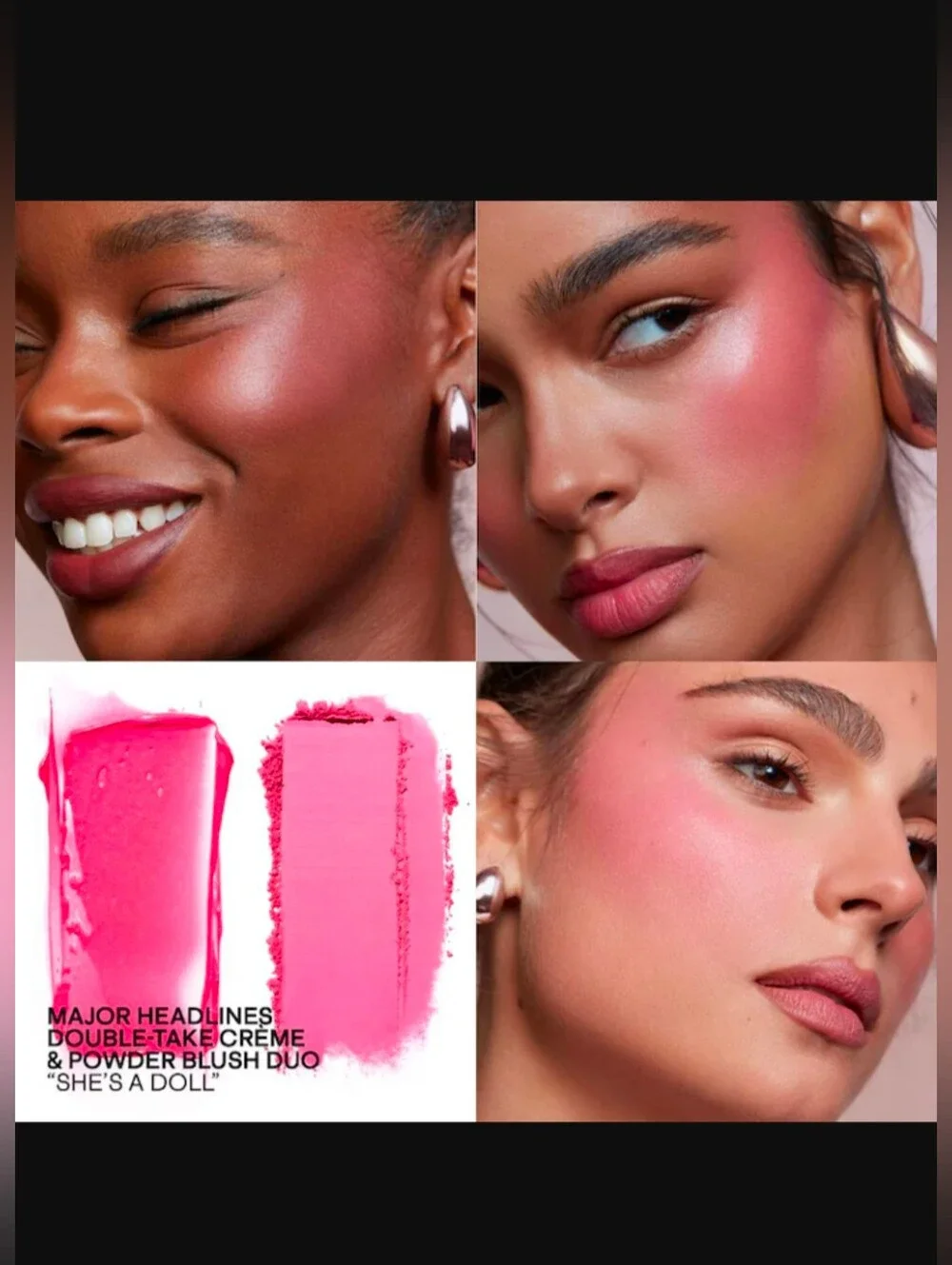 PATRICK TA Double-Take Crème & Powder Blush Duo:Color-She's a Doll-New
